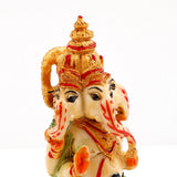 Trimukhi Ganesha Idol - Ganapati Handcrafted Figurine