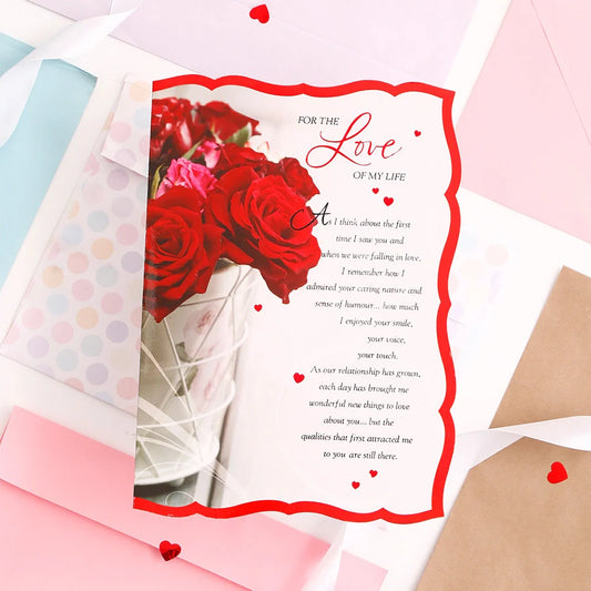 For The Love Of My Life Greeting Card With Envelope