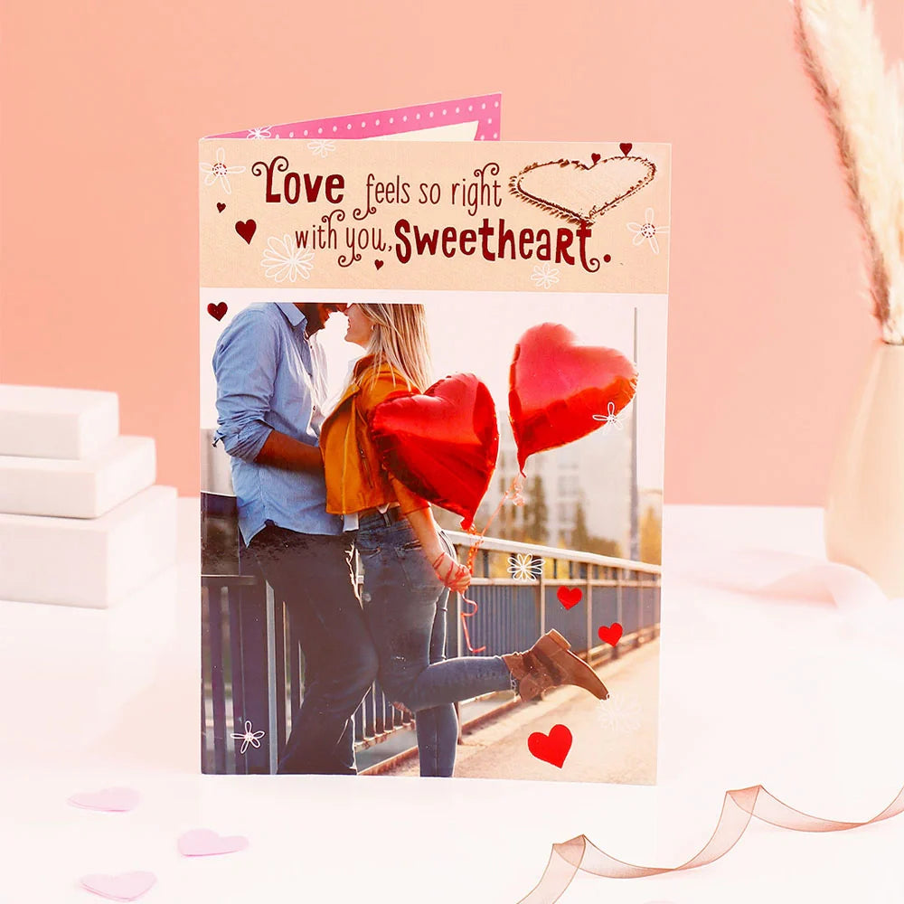 Love Feels So Right With You Greeting Card With Envelope