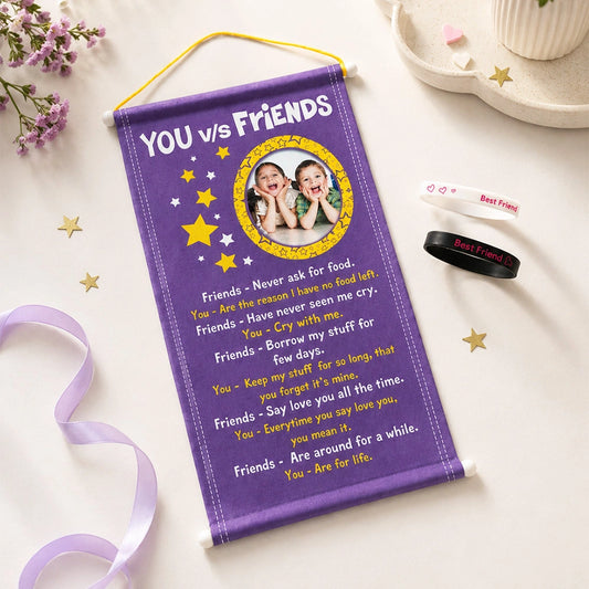 Archies Friendship Photo Scroll & Silicone Bracelet Set