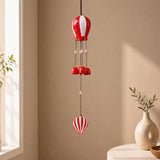 Red & White Hot Air Balloon Wind Chime