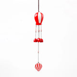 Red & White Hot Air Balloon Wind Chime