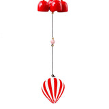 Red & White Hot Air Balloon Wind Chime