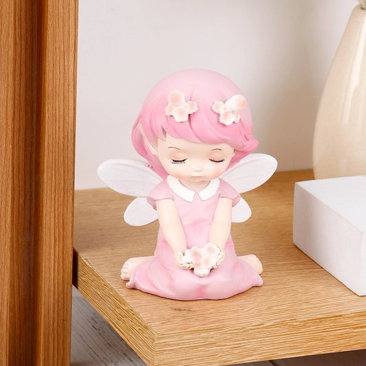 Pink Blossom Fairy Girl Figurine