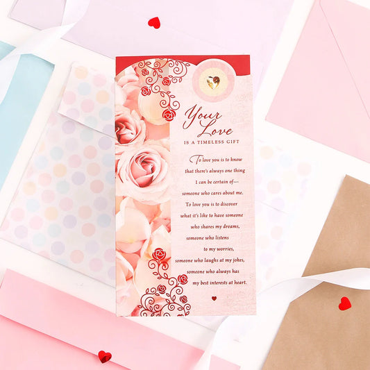 Your Love Is A Timeless Gift Greeting Card With Envelope
