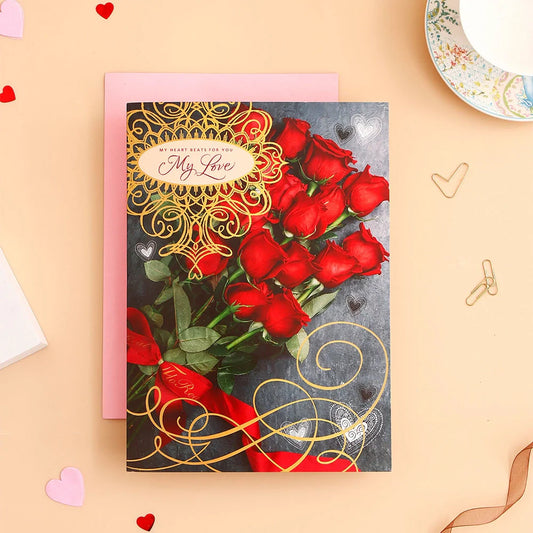 My Heart Beats For You Greeting Card With Envelope