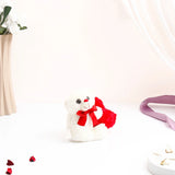 Mini White Teddy Bear With Heart