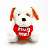 White Hug Me Dog Soft Toy
