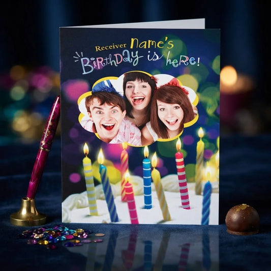 Birthday Is Here Personalised Card