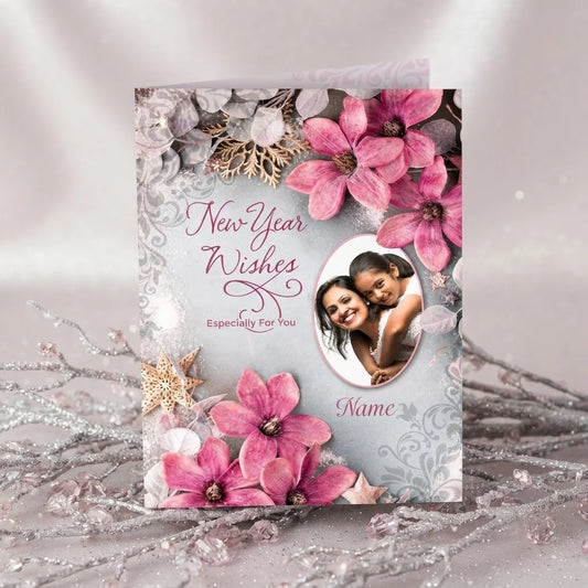 New Year Wishes For You Personalised Card