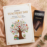"Tree Of Knowledge" Personalized Teacher's Day Card and with Hershey's Creamy Milk