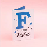 Archies "F is for Father" Desk Plaque with Greeting Card