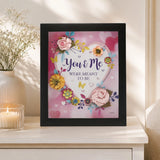 You & Me Romantic Heart Quotation Frame
