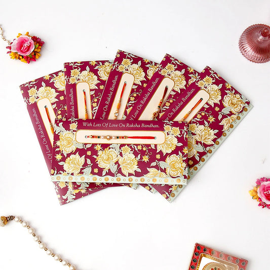 Pack Of 6 With Lots Of Love On Rakshabandhan Rakhi Mailer