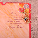 Sacred Evil Eye Keychain With Sister Greeting Card