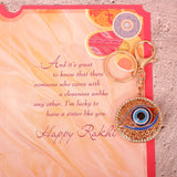 Beautiful Evil Eye Keychain With Sister Greeting Card