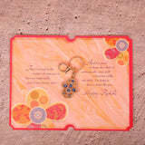 Gazing Evil Eye Keychain With Sister Greeting Card