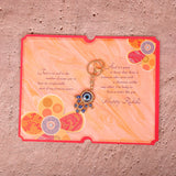Amazing Evil Eye Keychain With Sister Greeting Card