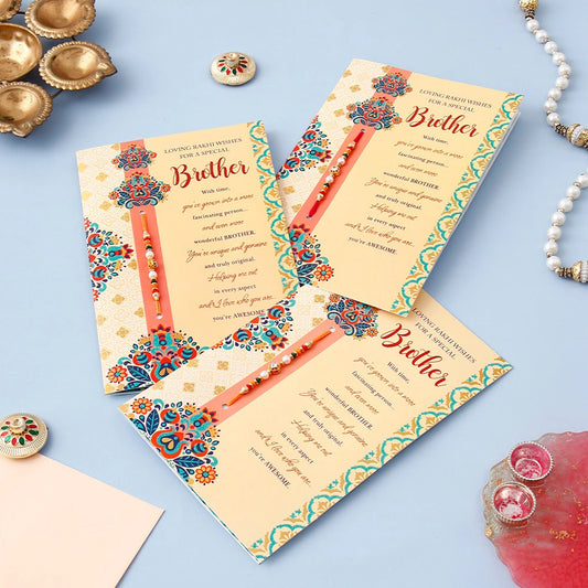 Pack Of 3 Loving Wishes Raksha Bandhan Greeting Card With Envelope