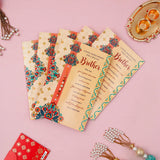 Pack Of 6 Loving Wishes Raksha Bandhan Greeting Card With Envelope