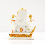 White & Gold Ganesha Idol