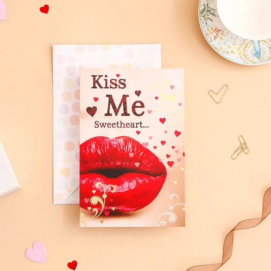 Kiss Me Greeting Card With Envelope