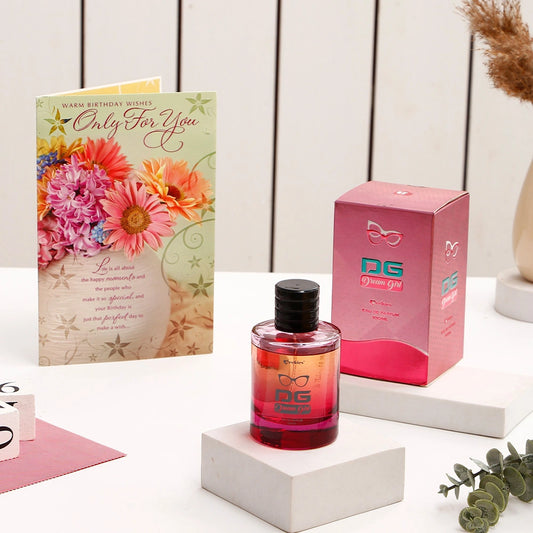 Warm Birthday Wishes Only For You Birthday Greeting Card and Perfume