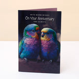 Warm Wishes Lovebirds Anniversary Card
