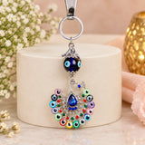 12cm Peacock Colour Pankh Evil Keychain