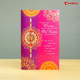 Best Wishes Greeting Card with a Sacred Rakhi