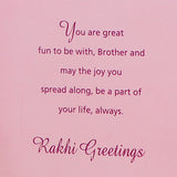 Best Wishes Greeting Card with a Sacred Rakhi