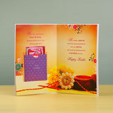 For Wonderful Brother Rakhi with Greeting Card