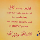 For Wonderful Brother Rakhi with Greeting Card