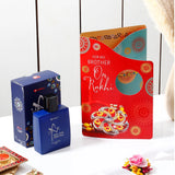 Exclusive Rakhi Greeting Card with Archies Amalfi Blu Perfume