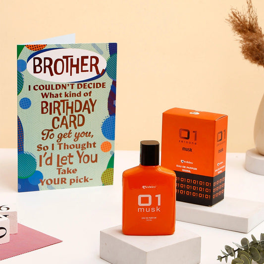 Happy Birthday Brother Greeting Card and Perfume
