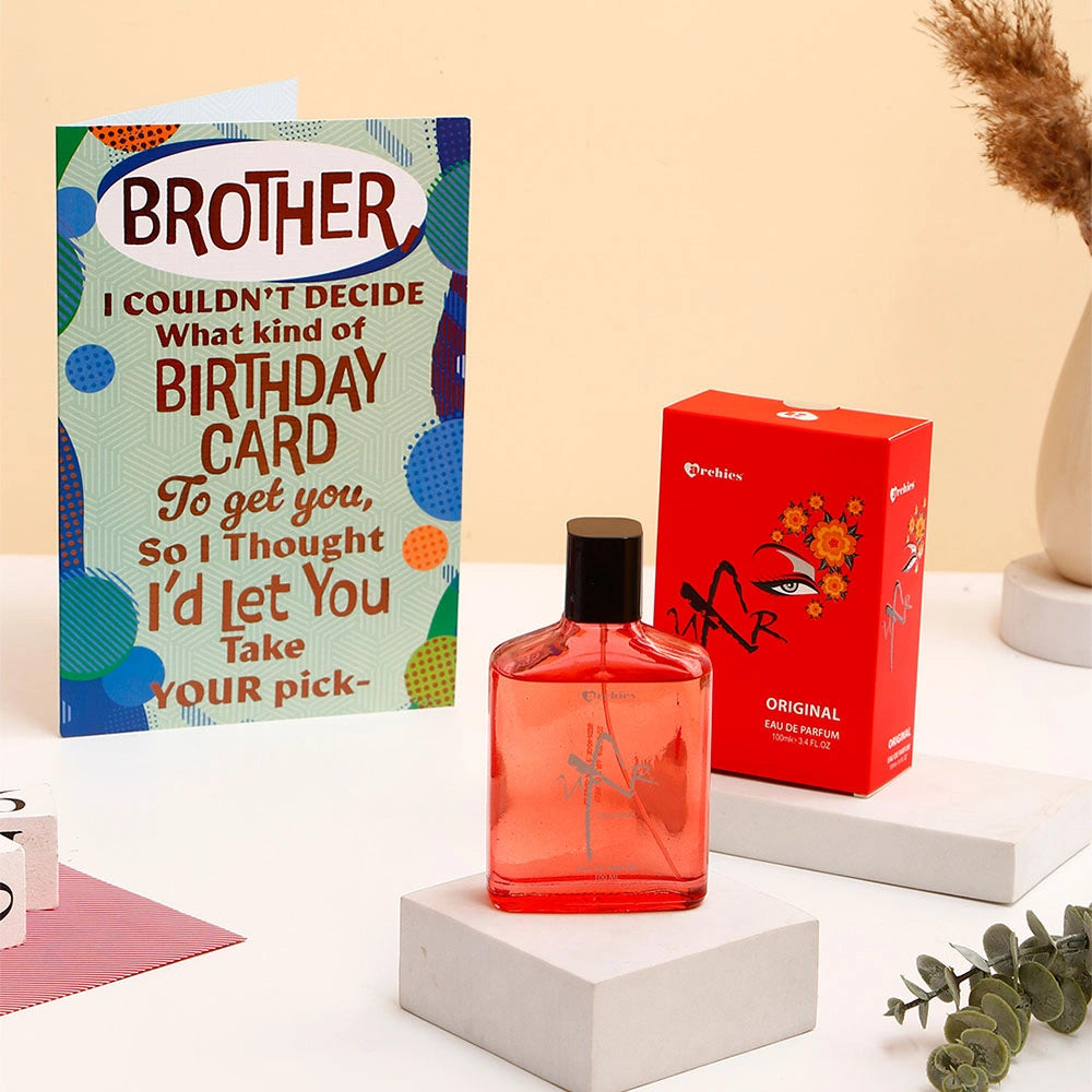 Happy Birthday Brother Greeting Card and UXR Perfume