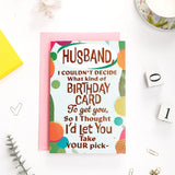 Happy Birthday Husband Greeting Card