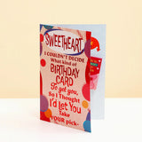 Happy Birthday Sweetheart Greeting Card and Ferrero Rocher 200 GM