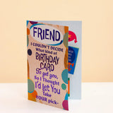 Happy Birthday Friend Greeting Card and Ferrero Rocher 50 GM