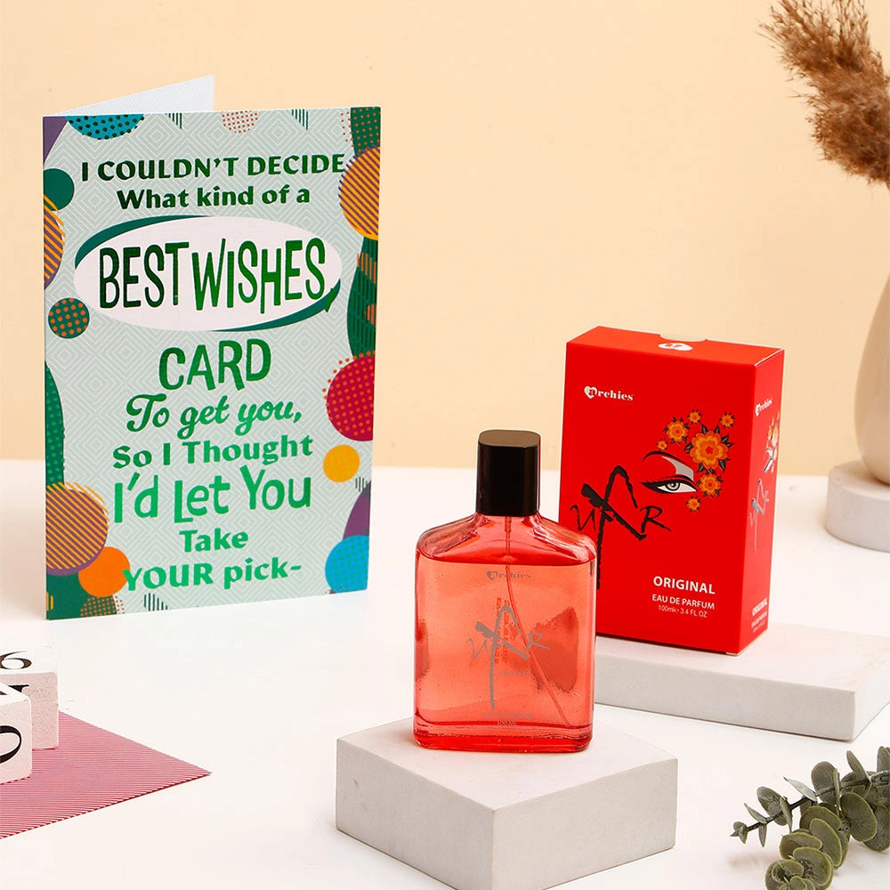 Best Wishes Greeting Card and UXR Perfume