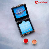 Black Rakhi Trunk Box with Dry Fruits