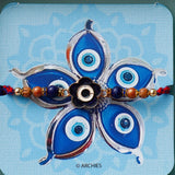Blooming Evil Eye Blue Rakhi Treasure Box