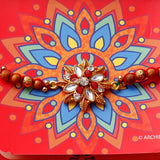 Crimson Beaded Rakhi Treasure Box