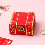 Crimson Beaded Rakhi Treasure Box