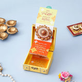 Sacred Rudraksh Yellow Rakhi Treasure Box