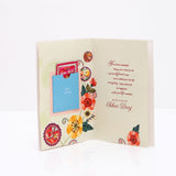 Pack of 3 Floral Thali 'I Feel So Lucky' Bhai Dooj Greeting Cards