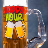 Happy Hour Premium Glass Beer Mug