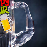 Happy Hour Premium Glass Beer Mug