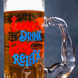 Time to Drink Beer Premium Glass Beer Mug