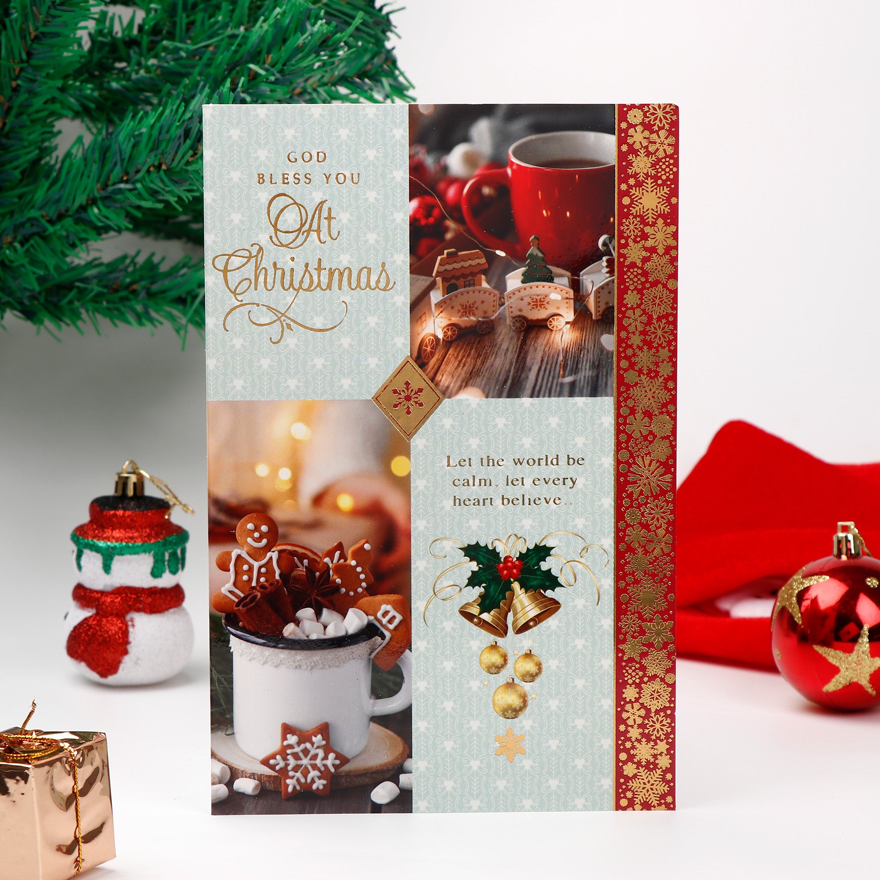 God Bless You Christmas Greeting Card Pack of 6